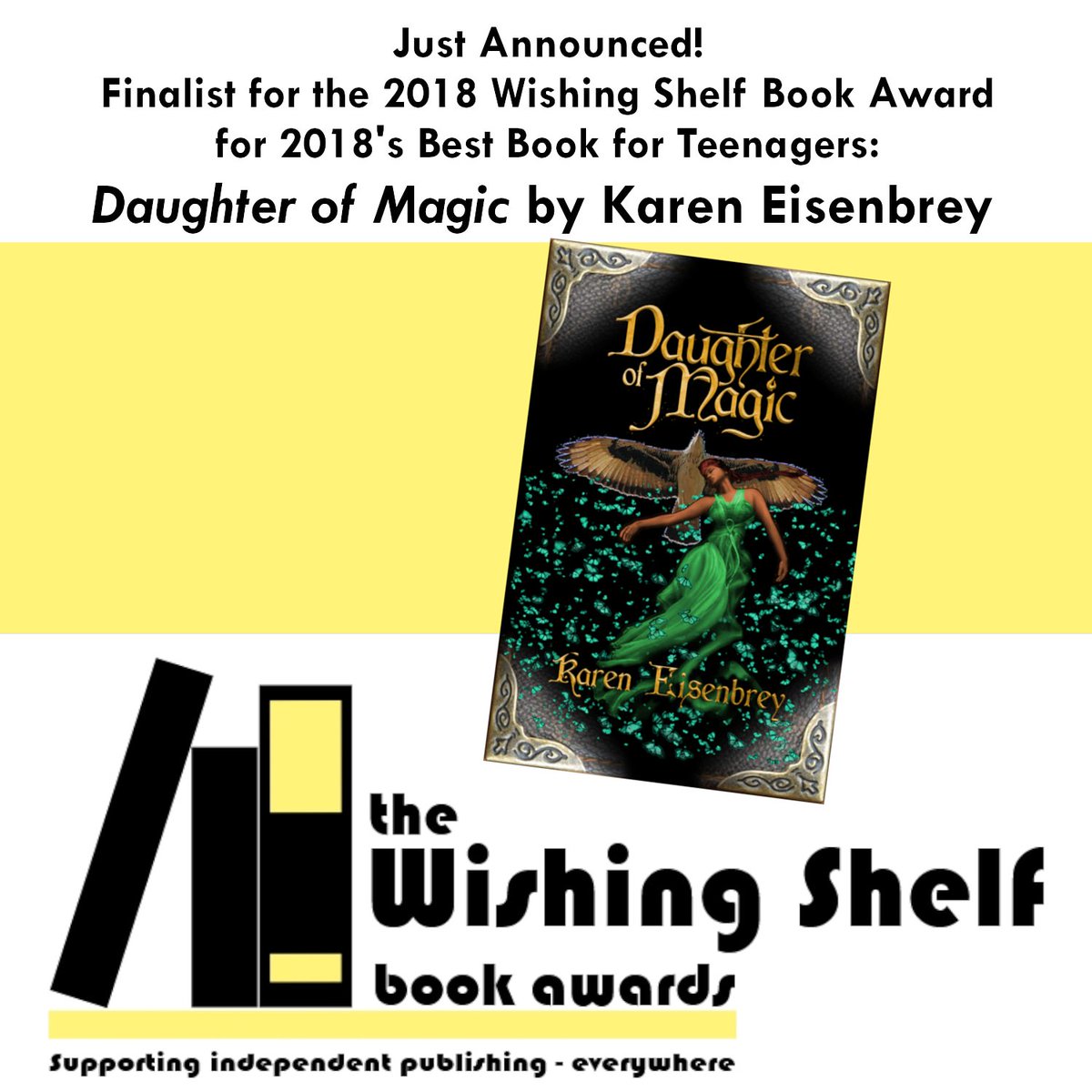 NotAPipePub's tweet photo. In case you missed this news about @KarenEisenbrey's entrancing #YA #fantasy novel #DaughterOfMagic: https://t.co/5HksRhyjFN