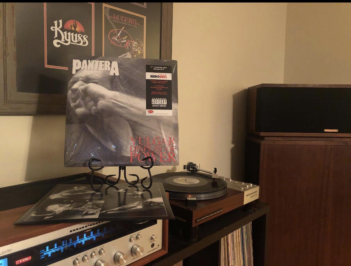 williamson409's tweet photo. Spinning a little Pantera tonight. Always a good choice! #Vinyl https://t.co/xKy0m9LpzE