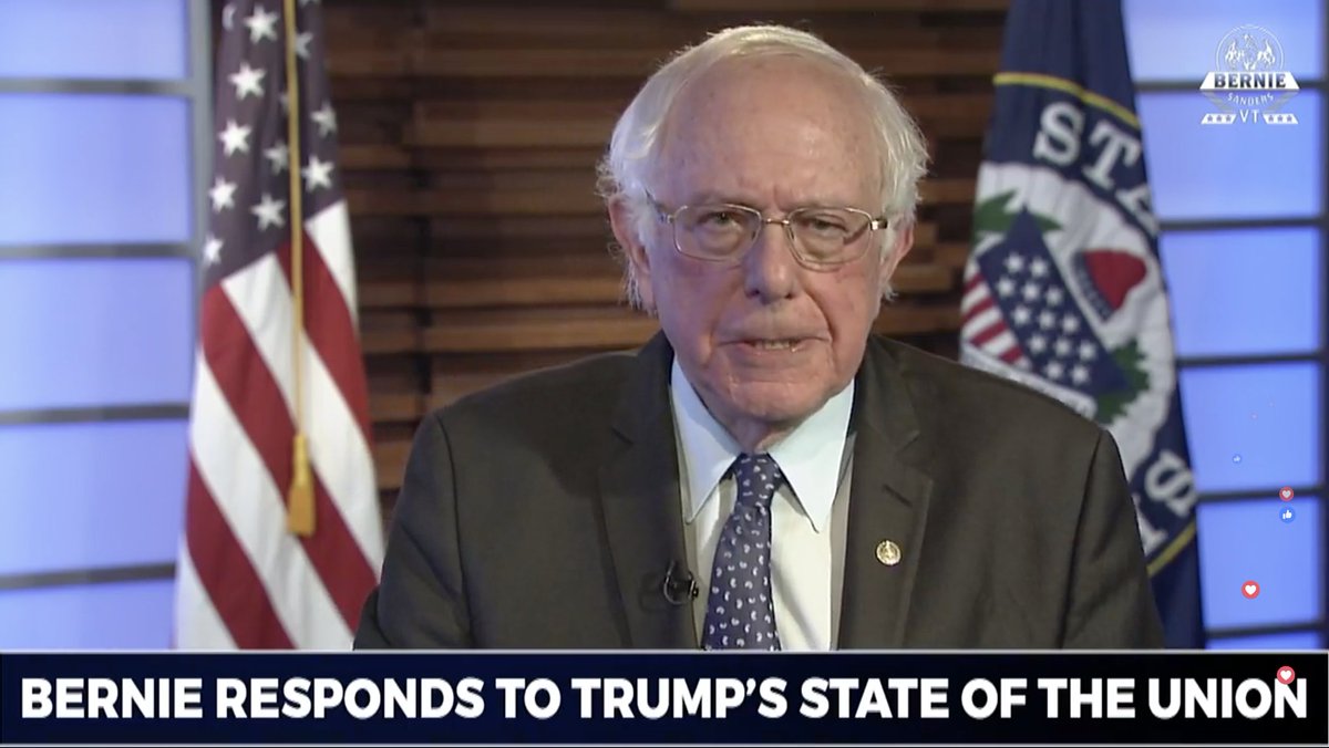 “You can’t talk about freedom in America and ignore the massive amounts of voter suppression taking place, denying people the right to participate in our democracy.” - <a href="/SenSanders/">Bernie Sanders</a> #SOTU