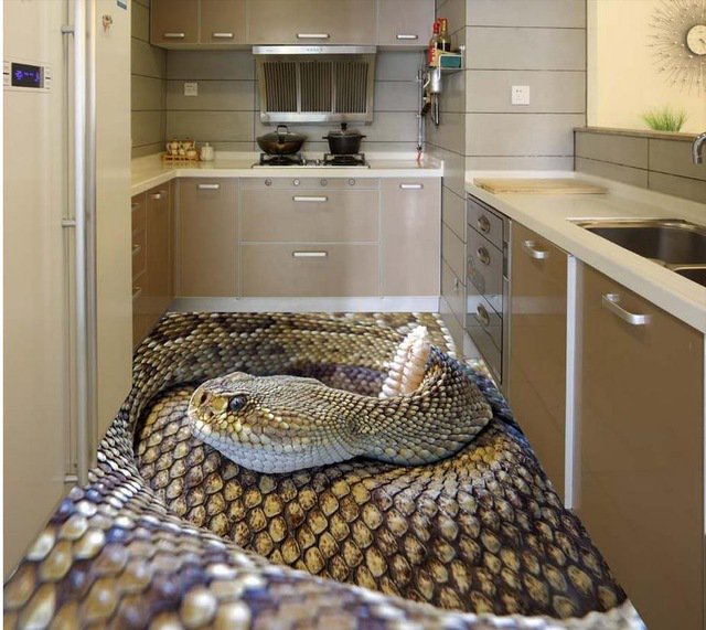 Змея на полу. 3d полы. 3д полы на кухне. Наливные полы 3д. Наливной пол 3d на кухню.