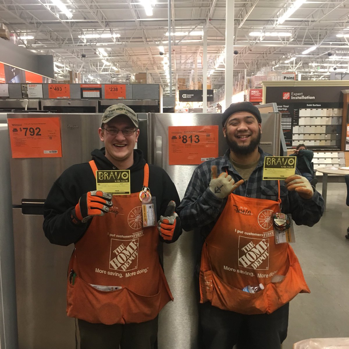 Cooper and Justin were caught team lifting and wearing gloves!!! #team1302 #workingsafe #alaskaHD