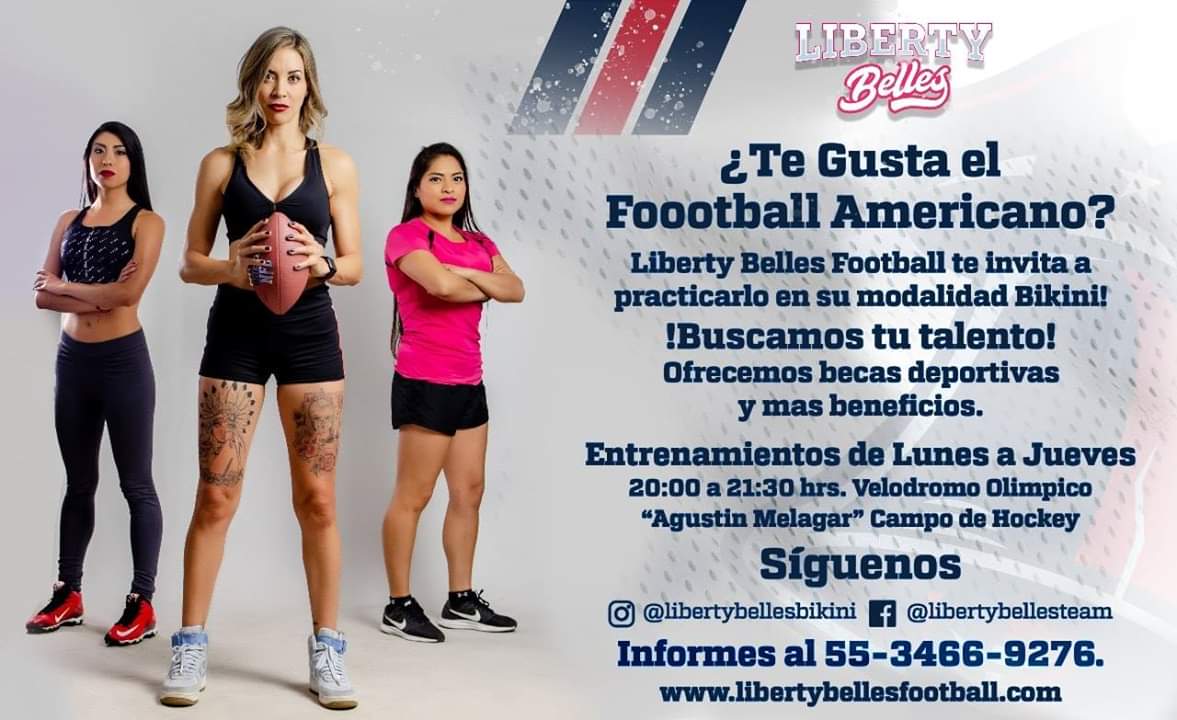 libertybellesmx's tweet photo. Aun tiempo para formar parte de esta gran familia!! Te esperamos para formar parte de la temporada 2019 de Liberty Belles! conoce mas de nosotros y como formar parte de este gran equipo!!!!
#bikini #bikinifootball #libertybelles #footballbikini #lingeriefootball #footballlingerie https://t.co/y5zstXAGx3
