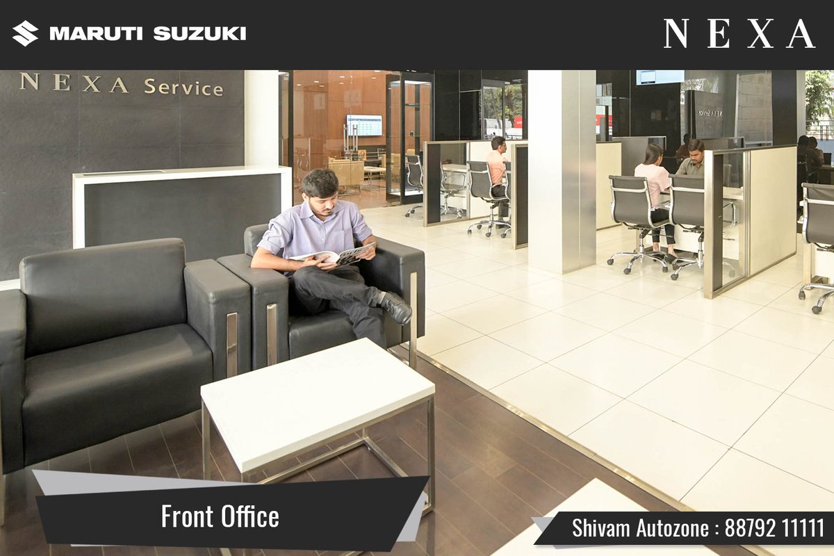 nexashivamauto's tweet photo. Check out the ultra-premium front office @#NexaShivamAutozone. Our Service Managers await you &amp; your car.

Visit us to discover exclusivity in Service with Expertise.
For booking service appointment Call: 88792 11111
To Know more,click: https://t.co/dnf9i6RPaU
#Nexa #NexaService https://t.co/HeGI7xKI9g