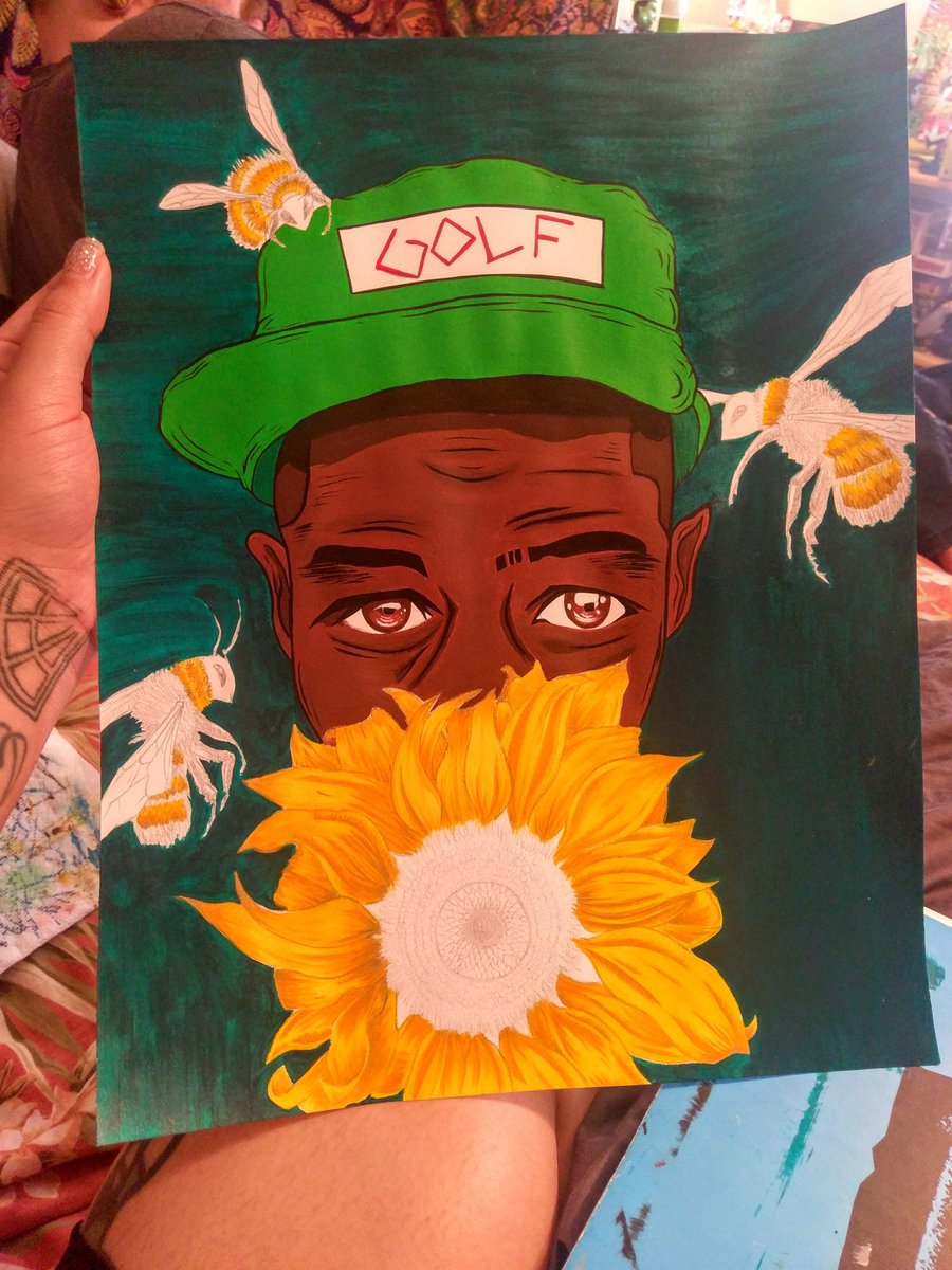 leylahavok's tweet photo. Boredom ☁

https://t.co/9KaOOkD7M4

#art #creative #vibe #bordeom #painting #tylerthecreator #tyler #paint #bees #golfwang #golf #sunflower https://t.co/VsUWOQFx5Y