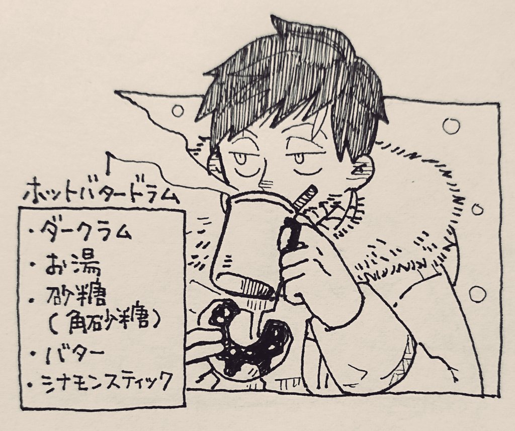 マルコは酒飲みの甘党、非喫煙者。 