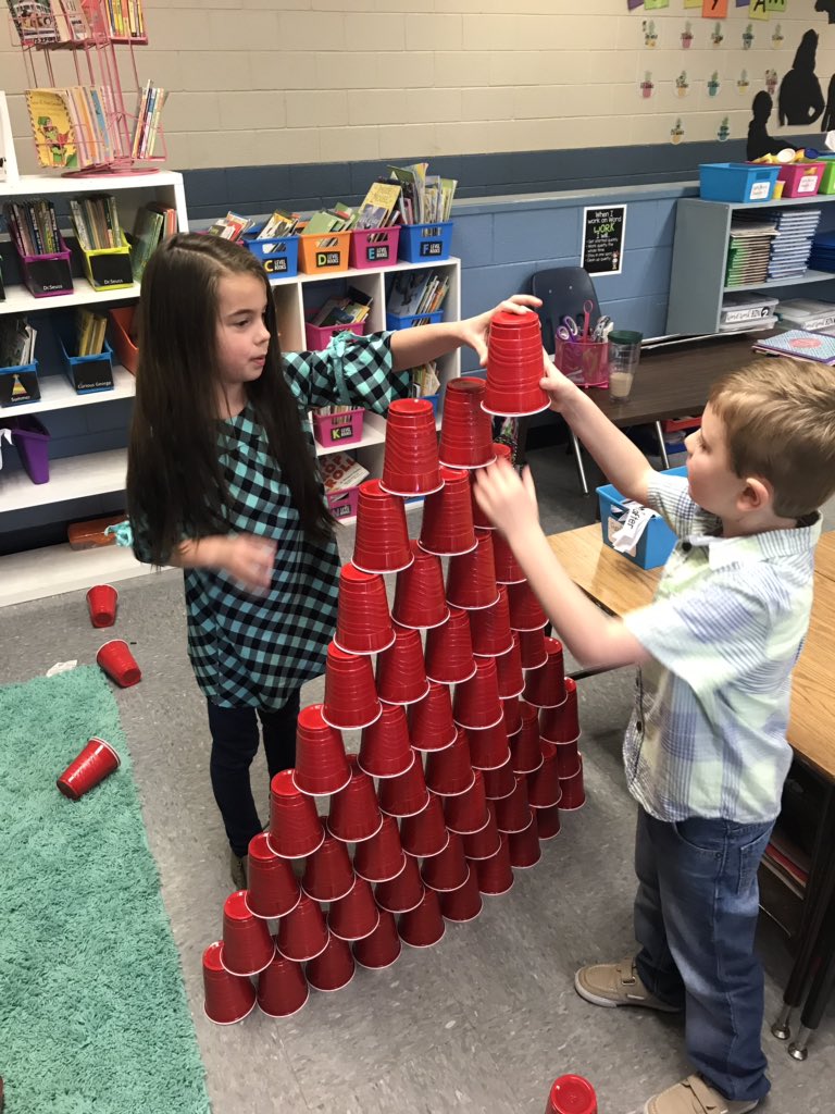mtindall08's tweet photo. Happy 100th Day of School! #cuptowers #countingbytens #groupsoftens #100yearoldportraits #firsties https://t.co/qkaDlmUXAO