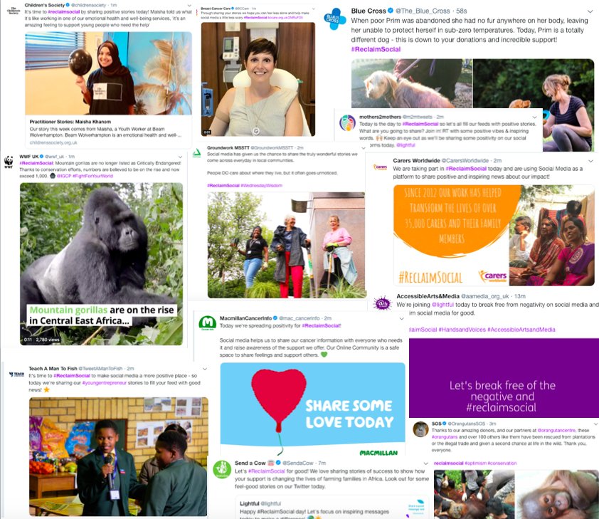 lightful's tweet image. There are thousands of messages spreading positivity today reminding us that #socialmedia doesn't have to be negative. Let's keep it going, let's make our news feeds more positive! 

#ReclaimSocial 💜