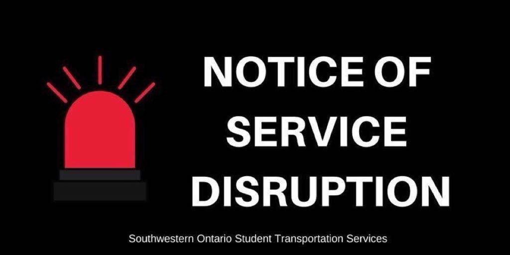 Feb 6:  ALL school transportation is CANCELLED for the ENTIRE DAY due to road conditions.   #TVDSB #LDCSB 
￼