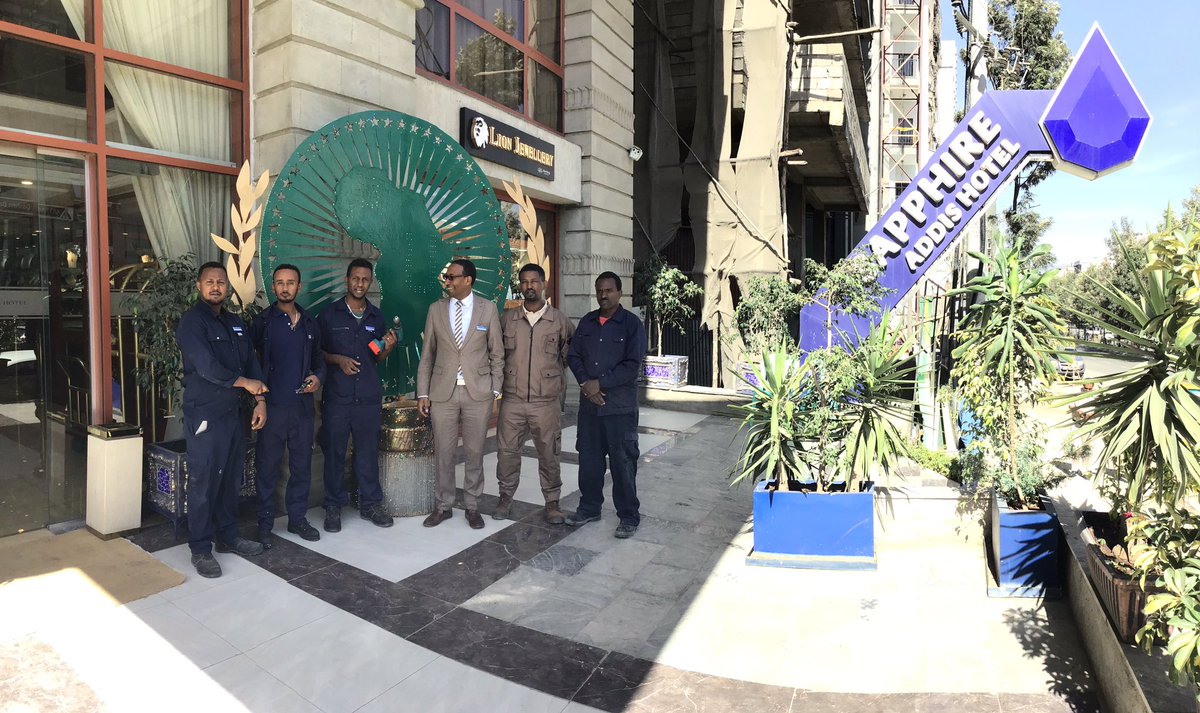 Together Everyone Achieve more #TeamSapphire #EngineringDepartment. Teamwork makes the dream work. Great honor and privilege to welcome our delegates across the continent #sapphireaddishotel #AfricanUnion #AUdelegates