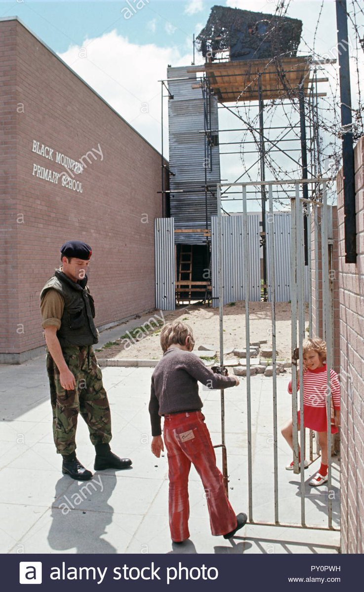 Udlah's tweet photo. @stephen82754737 #Blackmountain primary school. #Springmartin #Belfast . PUL schoolchildren under the shadow of #IRA 2nd Battalion. https://t.co/hOOAylcxlS