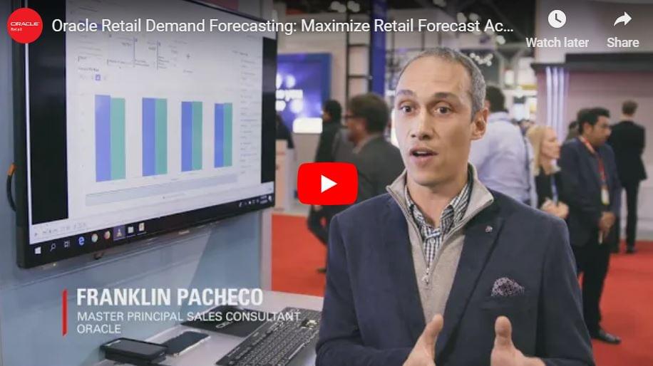 OracleRetail's tweet image. With built-in machine learning, #AI and decision #retailscience, Oracle Retail Demand Forecasting Cloud Service enables retailers to gain pervasive value across processes. Learn more &amp;gt;&amp;gt; ora.cl/F3bd8