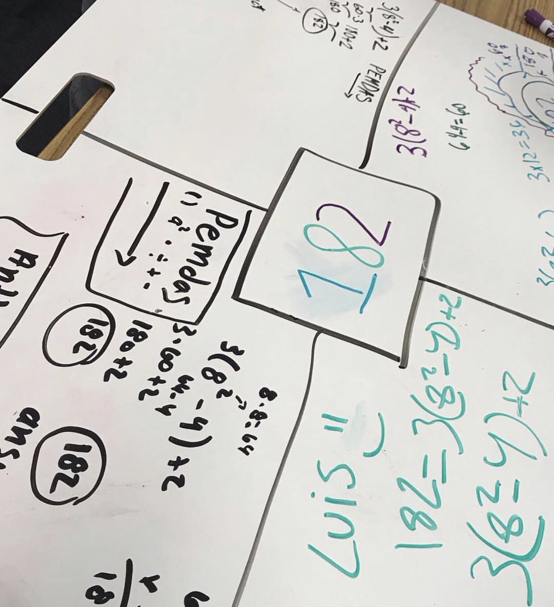 Birney_CJUSD's tweet image. Students in 6th Grade teacher Ms. Sanchez’s class worked collaboratively to solve the same problem, share their thought processes &amp;amp; support one another! Wow! Way to go 6th graders! #betterthanaworksheet #tlap #bethewildcard #collaborativelearning #studentdiscourse
