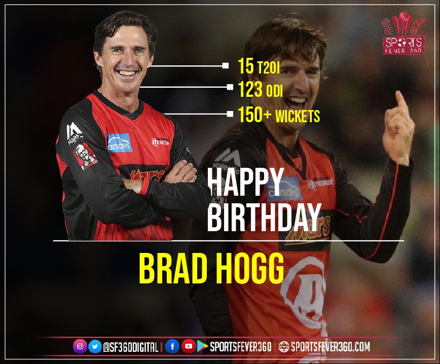 Happy 48th birthday to Brad Hogg !   