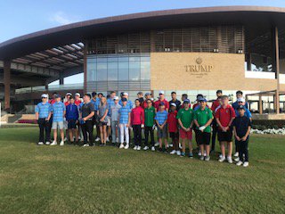 DESCgolf's tweet photo. The BSME Student Golf Open 2019 @TrumpGolfDubai organised by @descdubai has officially started, 39 golfers battling it out over 2 days,7 schools from Dubai, Abu Dhabi, Kuwait &amp; Bahrain @EGFuaegolf @BSAKAbuDhabi @cranleighad @HartlandIntl @KESBreakingNews @bis_ad @stchrisbh https://t.co/k2bH787UNe
