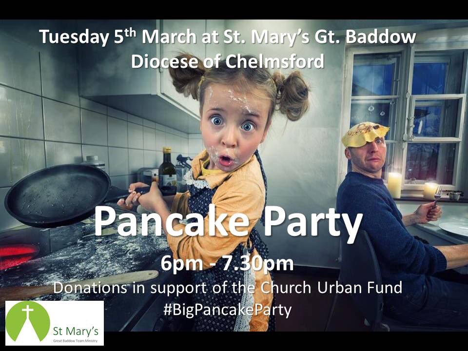 We are looking forward to our Big Pancake Party @StMarysGB @chelmsdio #BigPancakeParty