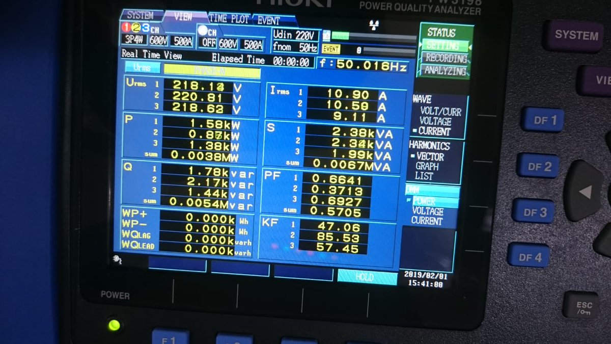 Salah satu foto hasil perekaman data Power Quality Analyzer menggunakan Hioki PW3198. #PowerQualityAnalyzer #HiokiPW3198 #KualitasListrikKita