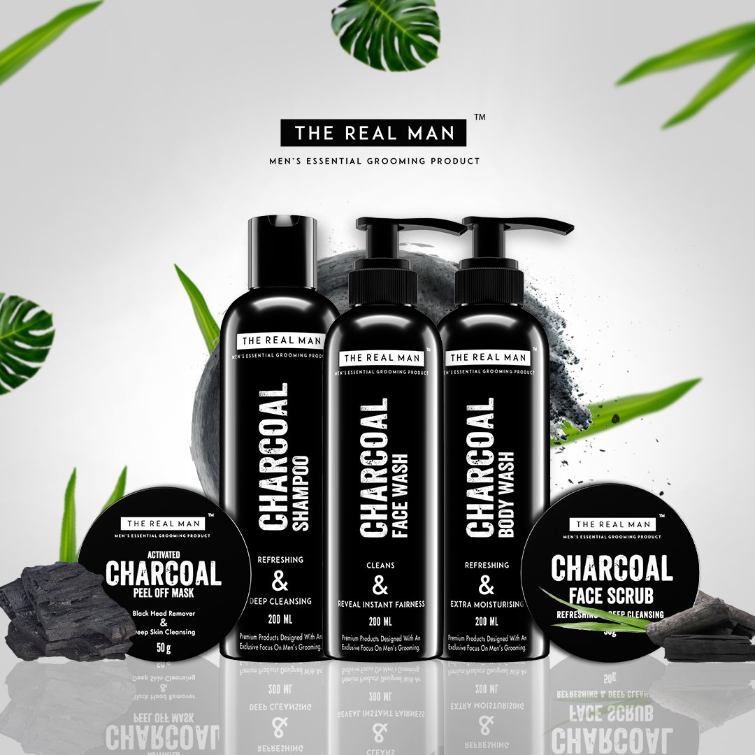 TheRealMan_In's tweet photo. Pamper yourself from head to toe with #TheRealMan charcoal Gang and keep away the dirt &amp; Pollution from you, like a Real Man keeps away Negativity from himself.
.
.
.
#Charcoal #Facewash #Splash #Glow #HappyFace #Dirt #Uv #Igers #InstaFashion #Blogger #Water #Refreshing #Product https://t.co/E2bat0IiiA