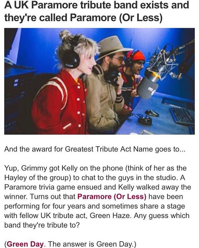 One year ago today this amazing thing happened to us! #paramoretribute #paramoretributeband #paramoreorless #paramore #paramoreisaband  Listen in full - youtu.be/8yIke_cQTCw bit.ly/2GcPhQi
