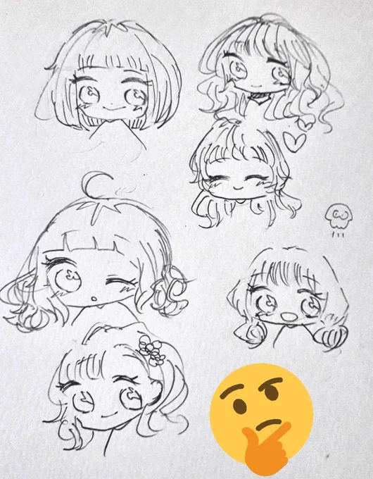 フリーアイコン描きたいけど、どの子にしようか迷ってる…🤔💭 