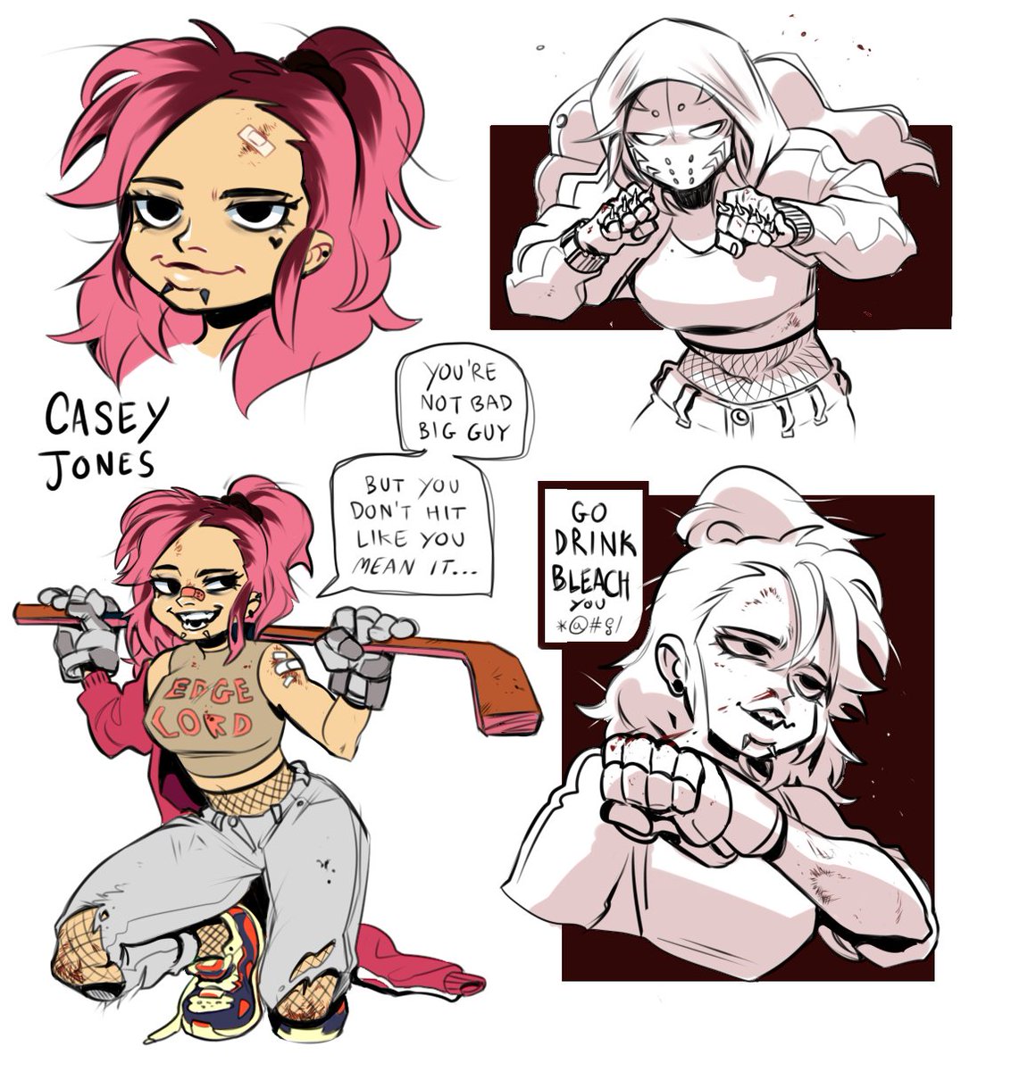 Cartoonzy (｡•̀ᴗ-)✧ on X: Casey Jones rule 63