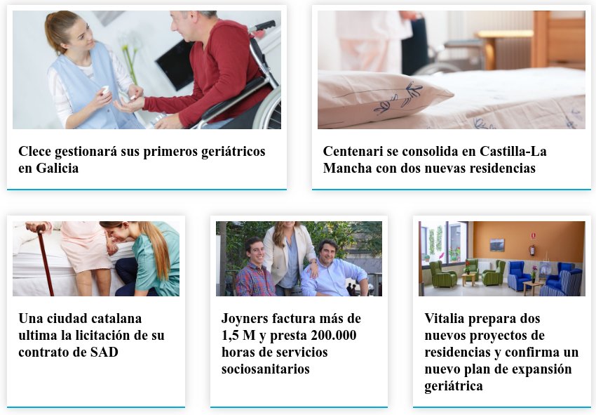 Alimarket_Sani's tweet photo. Hoy #enportada destacamos las nuevas #residencias de mayores que incorporan @CleceSocial y Centenari en Galicia y Castilla-La Mancha, respectivamente. También detallamos un contrato de #SAD en Cataluña y los resultados de Joyners.

→ Más información: https://t.co/tqk4ssQjE1 https://t.co/hmNCJmd7H6