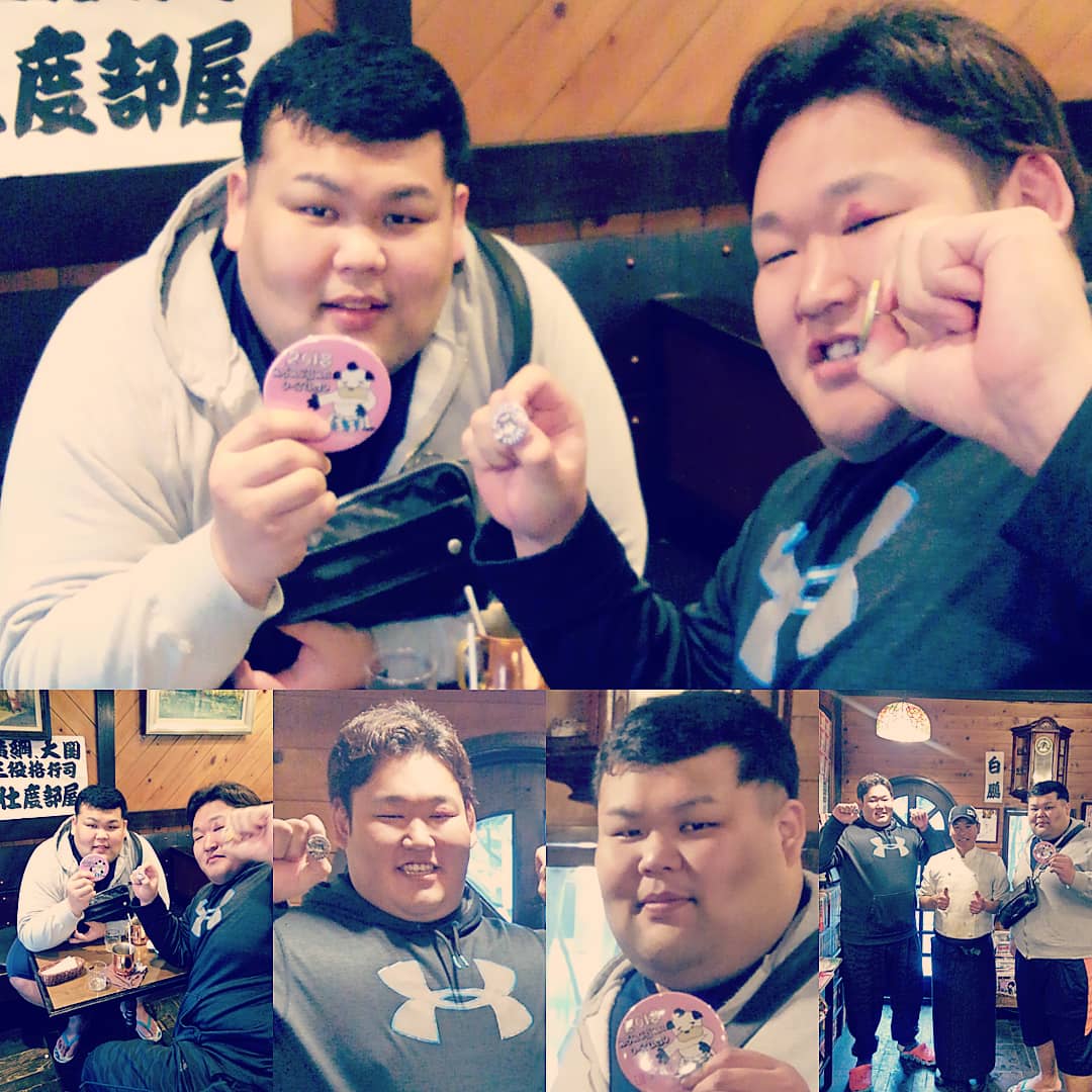 Kazutora Naraのらくろ Twitterren 鳥取城北高校相撲部最強コーチ陣の一昨年の全日本選手権の覇者西郷智博選手 鳥取県庁 そして 鳥取県庁の盟友 佐々木耕大選手 鳥取県庁 がランチに来てくださいました あさチャン大相撲 西郷智博 佐々木耕大 鳥取城北高校