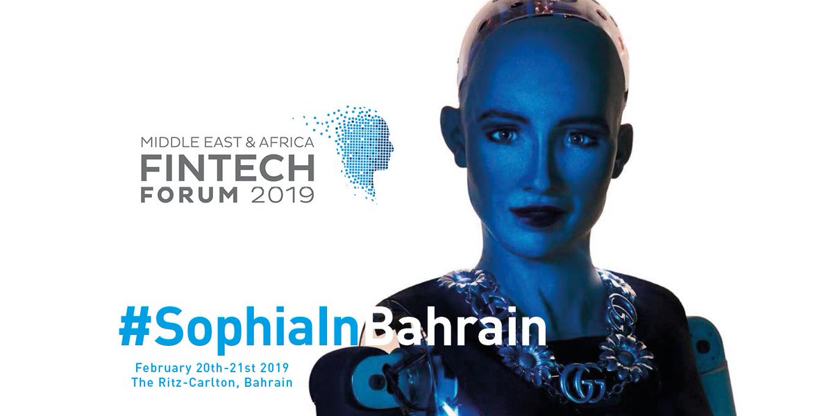 The MEA FinTech Forum is proud to announce that <a href="/RealSophiaRobot/">Sophia the Robot | The Global Robot Ambassador</a> will be joining us on Feb 21 and speaking about AI, banking, and the future. It will be her first visit to the Kingdom of #Bahrain #MEAFinTech #AI #SophiaInBahrain meafintech.com/2019/02/06/sop…