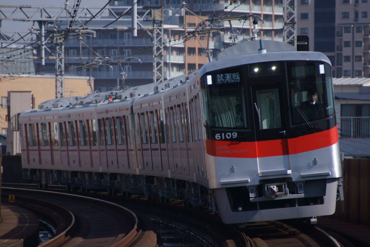 山陽6008F+6009F 阪神線内試運転