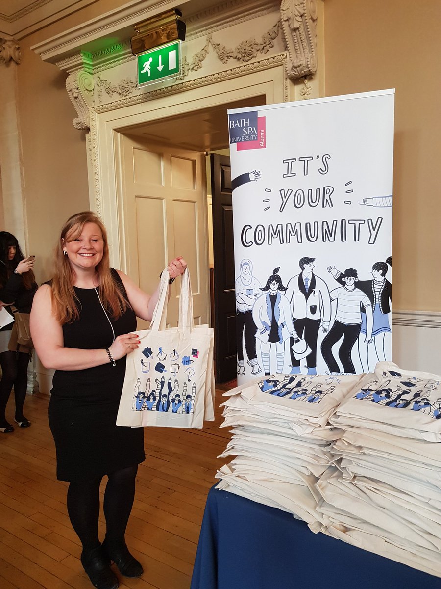 BathSpaAlumni's tweet photo. We're ready to welcome our freshly-minted alumni! Come see us for your free goodie bag! #BathSpaForever https://t.co/nPhHxMqP8q