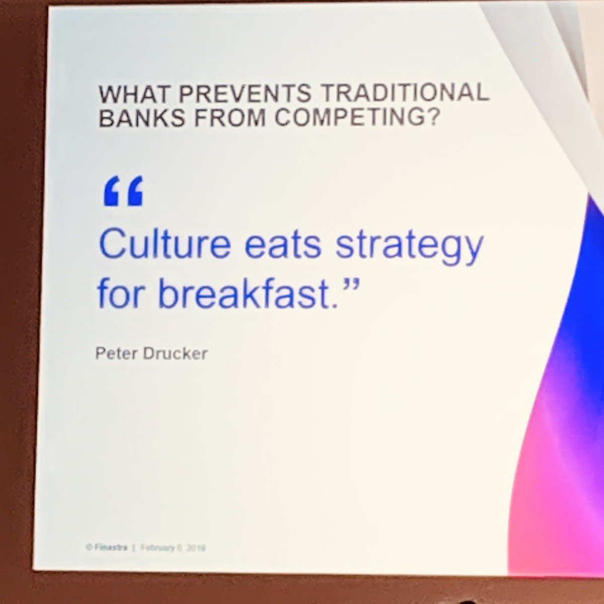 FrankJorga's tweet photo. Great new insides on worldwide developments for the finacial industry. It‘s about Culture! #finastra #panel #finastrauniverse #collaborate #innovate #webid #webid_solutions #future https://t.co/D6oO5FYsAR