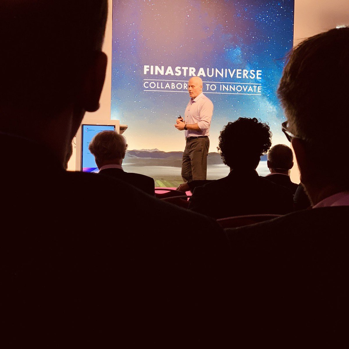 FrankJorga's tweet photo. Great new insides on worldwide developments for the finacial industry. It‘s about Culture! #finastra #panel #finastrauniverse #collaborate #innovate #webid #webid_solutions #future https://t.co/D6oO5FYsAR