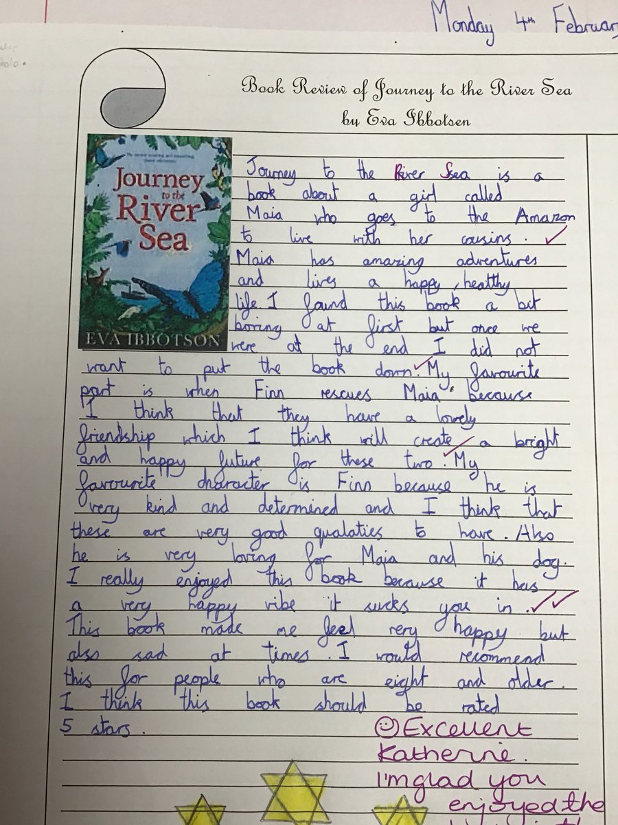 THSch_Junior's tweet photo. #THSchY6 have finished reading Journey to the River Sea by Eva Ibbotson. They loved it! Check out some of their reviews to find out why.... #ThEnglish ππ #BookReview https://t.co/4MPA8h7ITA