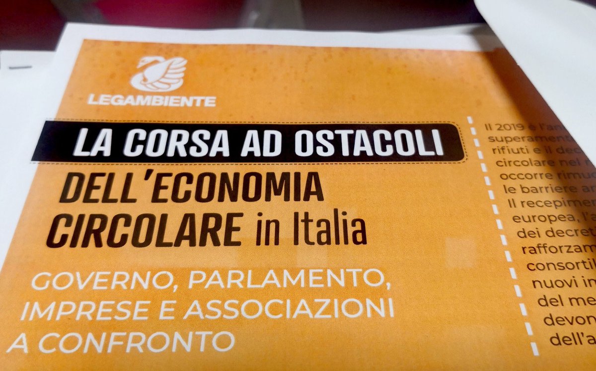 Oggi a Roma parliamo di #economiacircolare con <a href="/Legambiente/">Legambiente</a>: Governo Parlamento imprese e associazioni a confronto <a href="/SECGovRelations/">SEC Public Affairs</a>