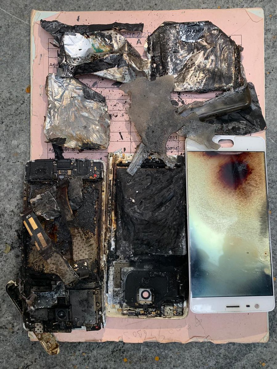 pushpanjaliredd's tweet photo. @OnePlus_Support is finally picking up the phone which exploded putting me at risk. God forbid it had happened mid-flight! #AAI #DGCA @sureshpprabhu https://t.co/fmAOLAoX1A