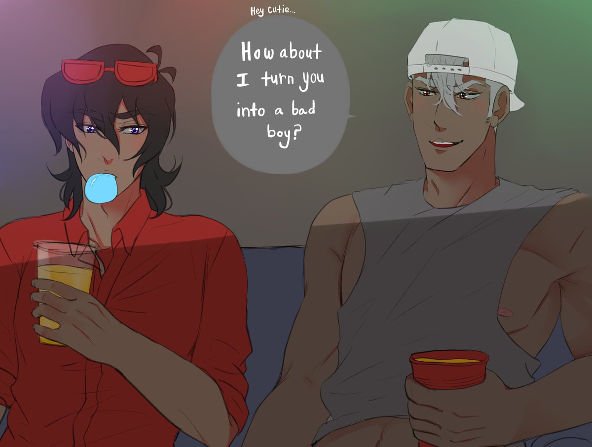 applepieken's tweet photo. Listen. Frat #Sheith AU where Keith and Shiro first meet and Keith who's already a little buzz does something super bold when his crush, Shiro, tries to hit on him. https://t.co/wCmaRTArLI