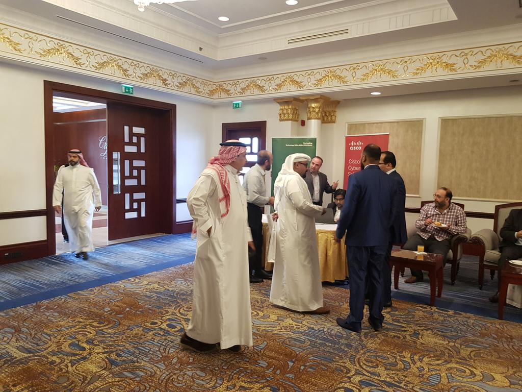BaraaMohammadSY's tweet photo. AlJammaz Cisco Channel Summit - Jeddah where we are showcasing #Cisco #EnterpriseNetworking #datacenter & #collaboration #Solutions & Demonstrating #HyperConverged #Ciscoswitch
#AlJammaz #Distribution #CiscoDataCenter #networking
#CiscoDCC19 @CiscoDistEMEAR #exginge @imsidahmad https://t.co/rrlcT2RotD