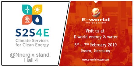 S2S4E's tweet image. Meet Iselin Rønningsbakk (@iselinr) and Llorenç Lledó at @EworldEssen @Nnergix stand and ask them a demonstration of the #S2S4E #DST basic functionalities, a game-changer for the #renewables energy sector. Any news from Essen Iselin?
@EU_H2020 #climateservices #climatechange