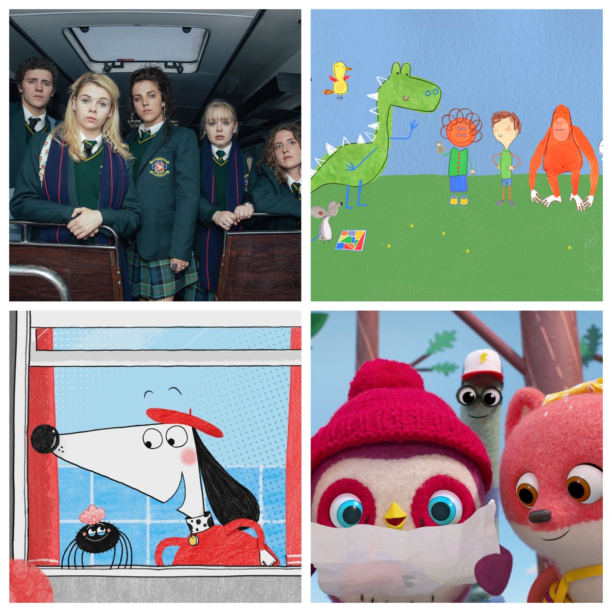 NIScreen's tweet photo. Good luck to the 4 projects made in NI with funding from @NIScreen, which are nominated for tonight’s @BroadcastAwards. The nominees include @HatTrickProd’s #DerryGirls, @sixteensouth’s Claude, @jampips’s Becca’s Bunch &amp; @paperowlfilmsNI’s Pablo 🤞🤞🤞🤞#MadeInNI https://t.co/6UjCOMQ0HE