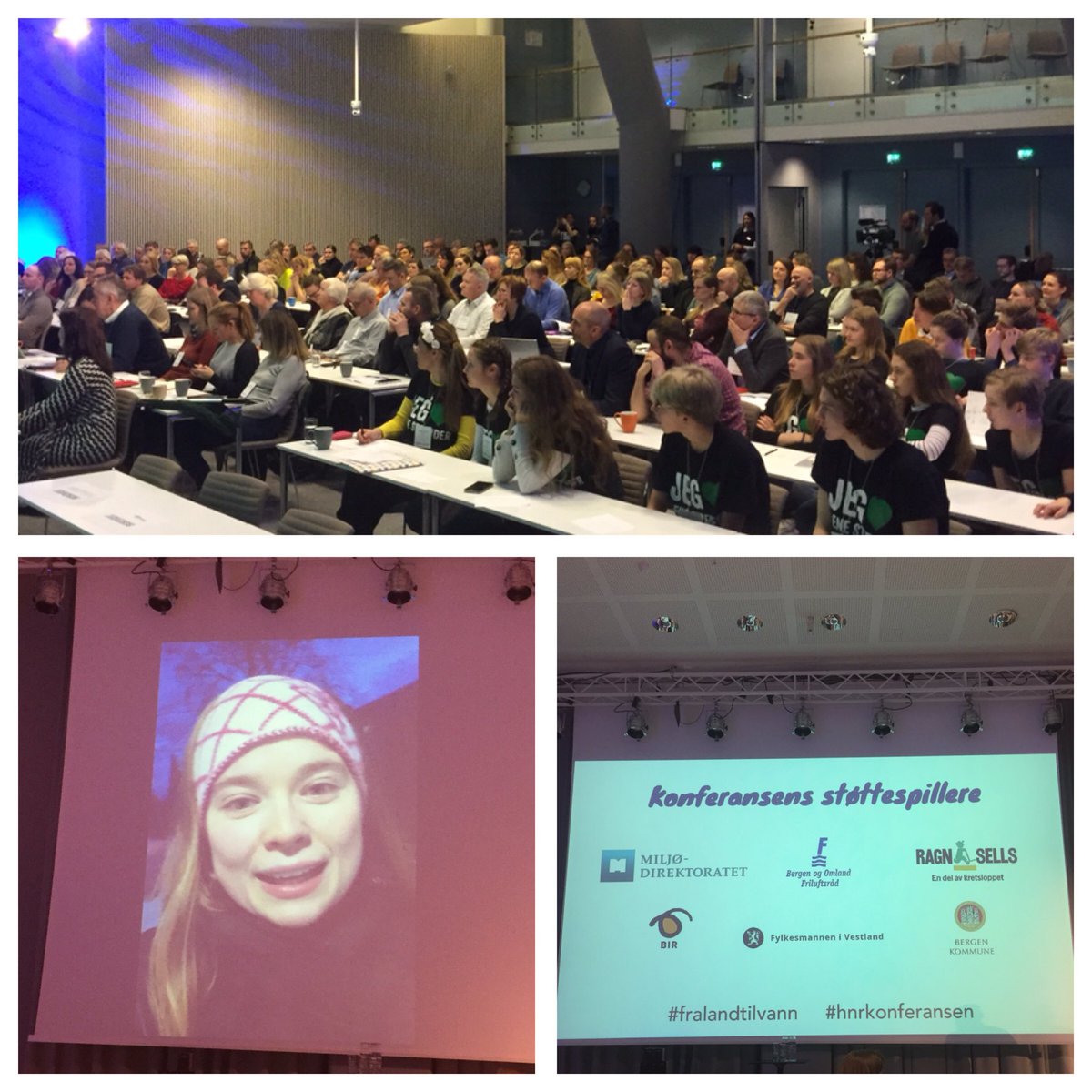 Rekordmange deltakere på Hold Norge Rent-konferansen i Bergen. Så mye miljøengasjement samlet på et sted. Amalia plukker opp vinner Gullklypa 2019. #miljø #holdnorgerent #marinforsøpling