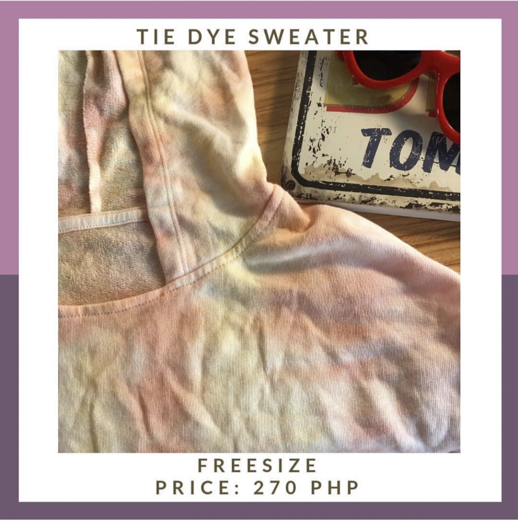 atbp2019's tweet photo. TIE DYE SWEATER

• FREESIZE
• 2 colors only (one stock per color)
💰PRICE: 270 PHP each https://t.co/VLI1eog9eX