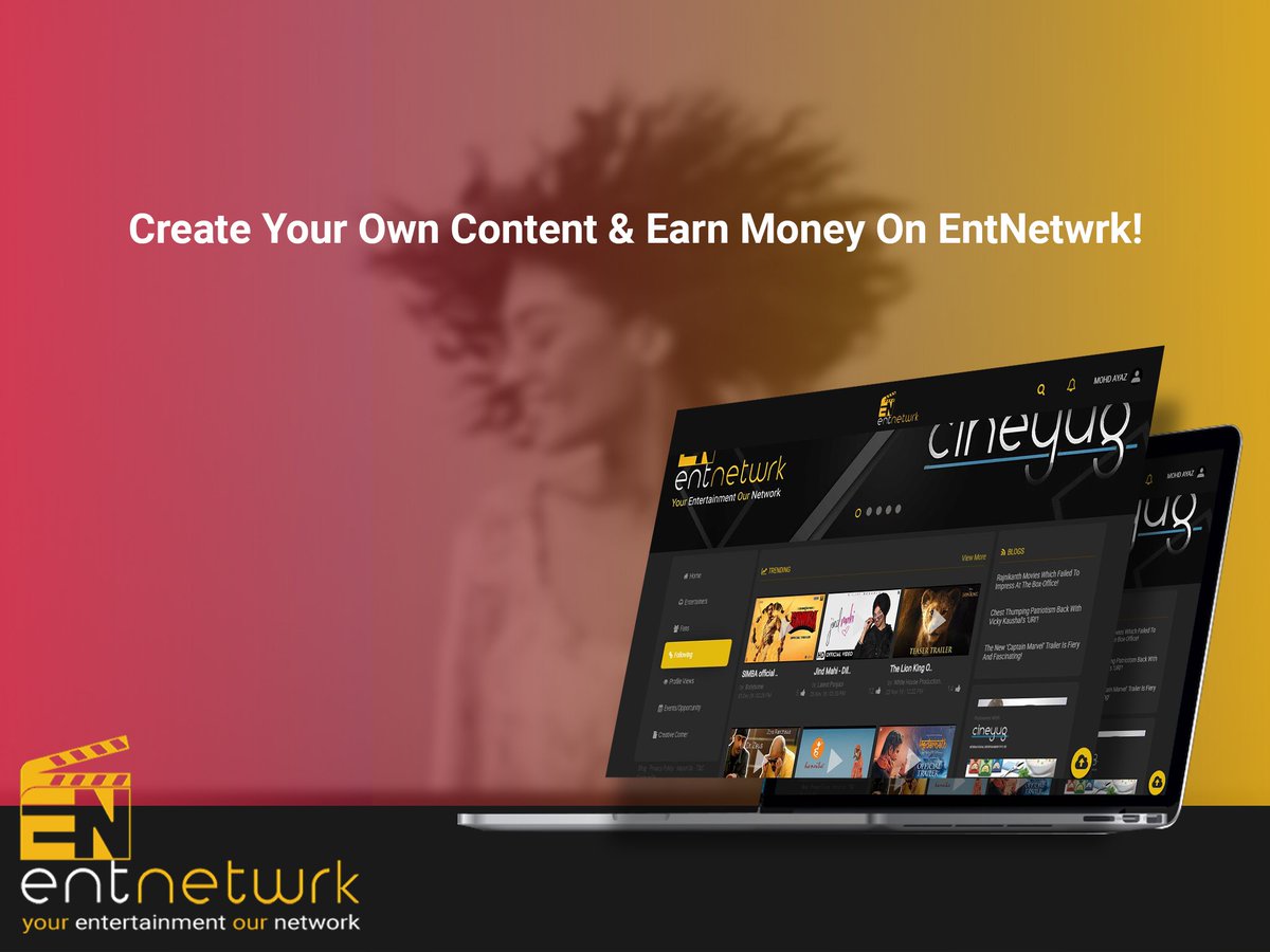 HitFameOfficial's tweet image. Content is the King &amp;amp; also a big money spinner. EntNetwrk gives your Content a chance to earn you big bucks.😃
#Entnetwrk 
#Entertainment 
#SocialNetworkingPlatform #YourEntertainmentOurNetwork 
#WorldOfEntertainment #BuildYourOwnFanFollowing #SignUpNow 
#EntnetwrkBlog @entnetwrk