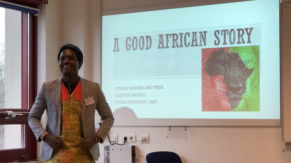 JackAChew's tweet photo. A great mix of @HANnl students from Social Work, Drama Therapy, Physiotherapy Nursing and Art Therapy to hear ‘A Good African Story’ from the brilliant @OngwenMartin. https://t.co/TfRNQMIQvC