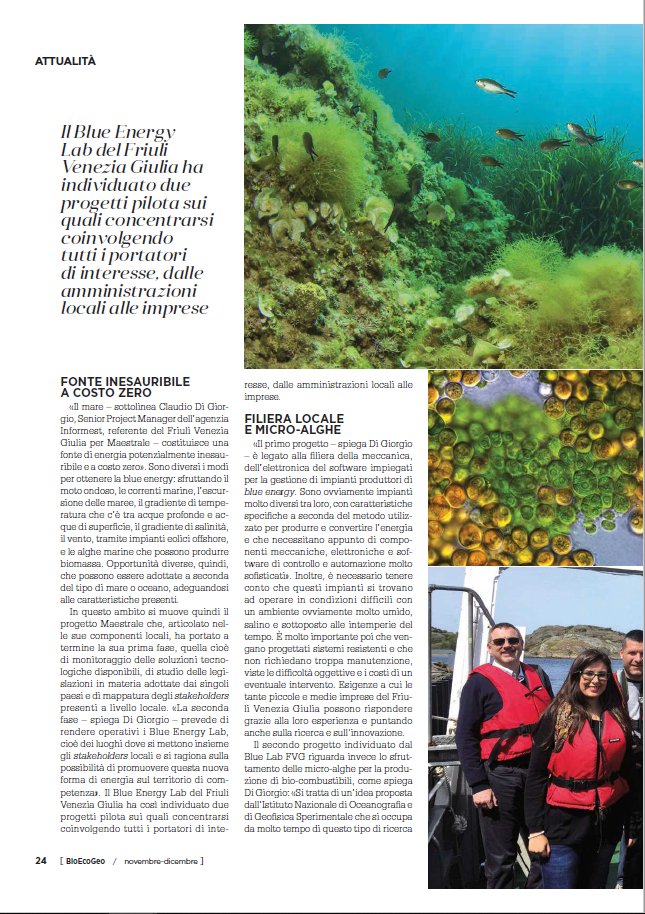 maestrale_MED's tweet image. “Energy from the sea”: the article of @BioEcoGeo dedicated to @InformestEU experience on #blueenergy. #pilotprojects: mechanic supply chain and #microalgae. @MEDProgramme  @InnoBlueGrowth