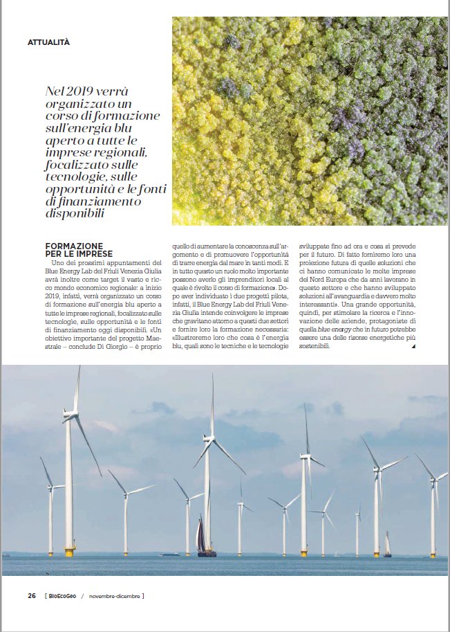maestrale_MED's tweet image. “Energy from the sea”: the article of @BioEcoGeo dedicated to @InformestEU experience on #blueenergy. #pilotprojects: mechanic supply chain and #microalgae. @MEDProgramme  @InnoBlueGrowth