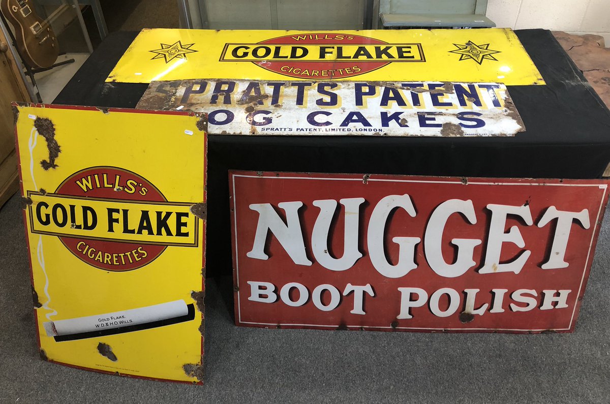 Really nice collection of #enamel #advertising signs that have been sat in a gentleman’s garage for 30 years gathering dust. Consigned for our March 2nd #auction of #antiques & #collectables #enamelsigns