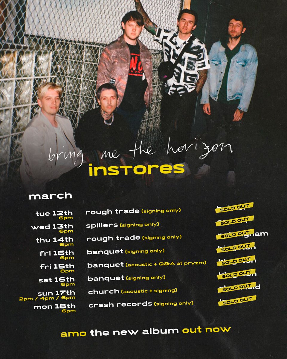 bmthofficial's tweet image. aмo ιnѕтoreѕ ѕold oυт