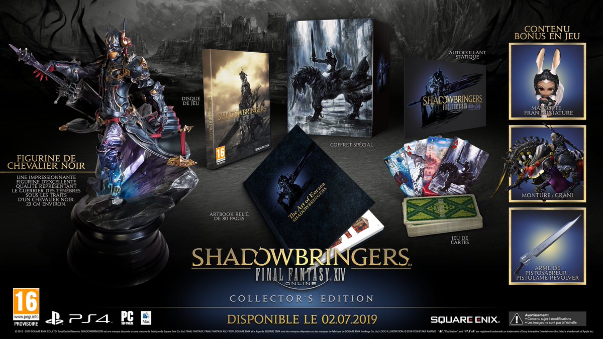FF_XIV_FR's tweet photo. 📣Les préco de #FFXIV Shadowbringers commencent à 12h00 aujourd’hui ! 
🙌Les objets bonus de préco seront envoyés dès le 1er mars ! 
La boutique, c’est par ici : https://t.co/x5D5tyXc21 https://t.co/cFBgAD49zK