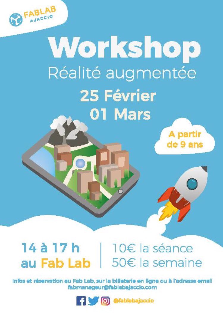 Ateliers autour de la réalité augmentée pendant les vacances de février 2019 !