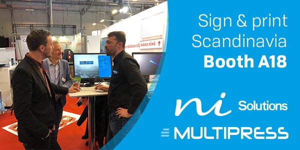 Are you at Print &amp; Sign Scandinavia? Come &amp; visit Christoph Krohn at the Network Innovation AB booth and ask him all about #MultiPress, the nbr. 1 #ERP/MIS software for #sign &amp; #largeformat #printing companies in Europe. #signprint19