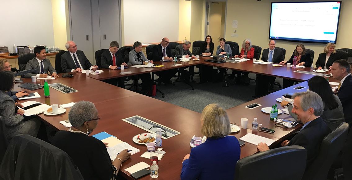 APApsychiatric's tweet image. Physician leaders from ⁦@AAFP⁩ ⁦@ACOGAction⁩ @ACPinternists @AmerAcadPeds @AOAforDOs @APAPsychiatric⁩ ⁦gathered on Capitol Hill today in Washington, DC to advocate on behalf of patients and their physicians. #docs4coverage Find out more: groupof6.org